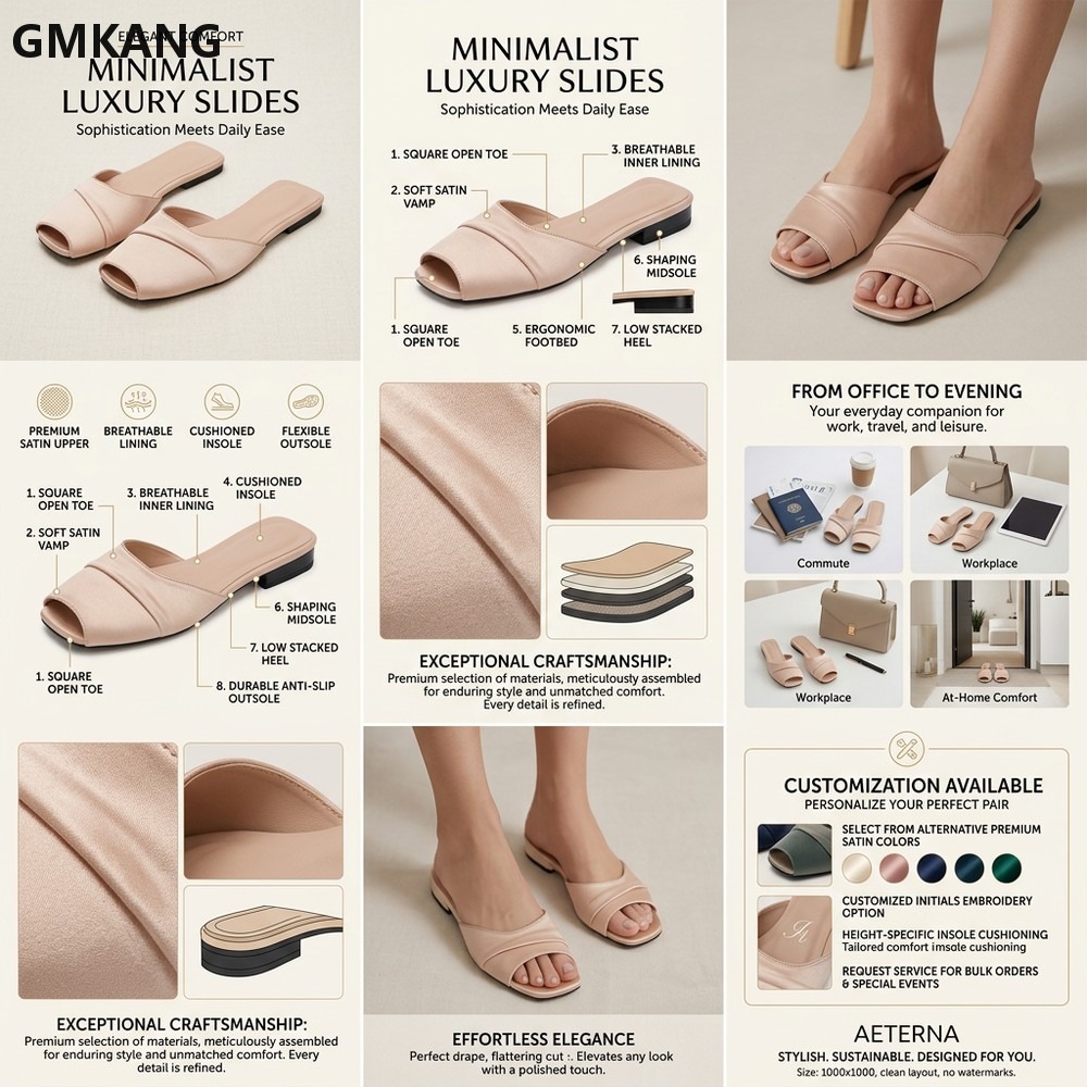 GMKANG Women Satin Square Toe  - Slip Dress Satin 评论和价格
