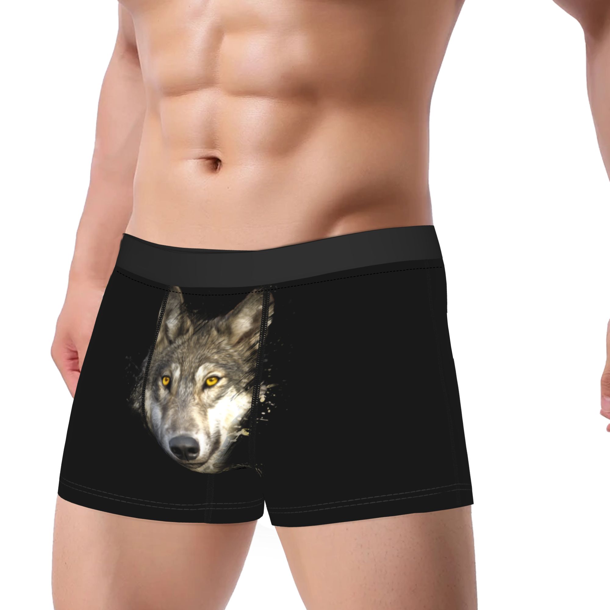 Men Beautiful Wolf Boxer Brief - Boyshort Underwear 评论和价格