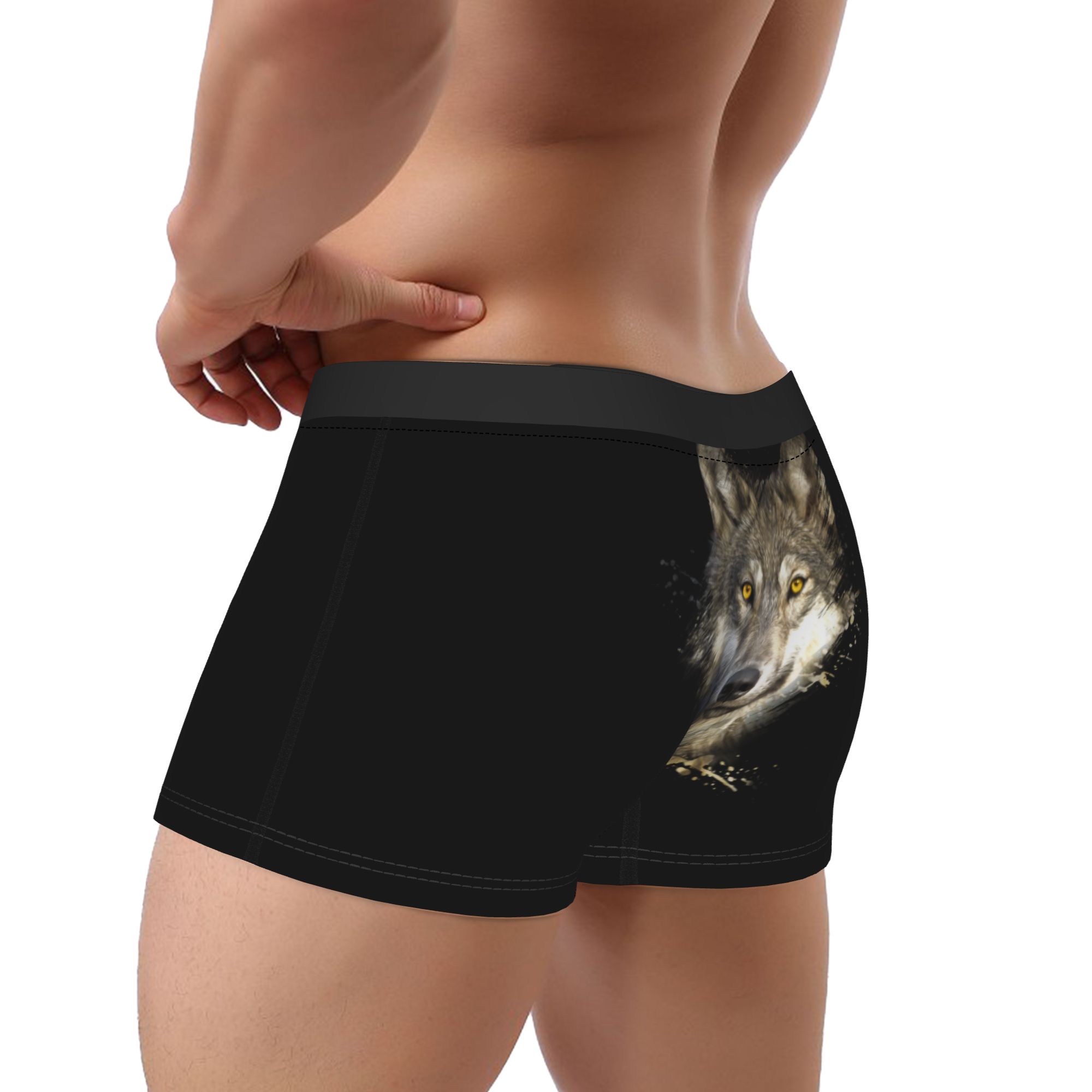 Men Beautiful Wolf Boxer Brief - Boyshort Underwear 评论和价格