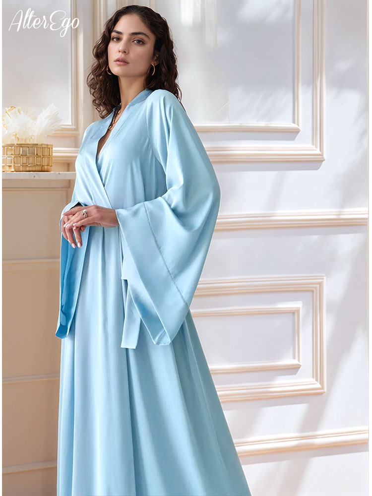 Floor Length Bridal Kimono Bei - Robe Silk Women 评论和价格