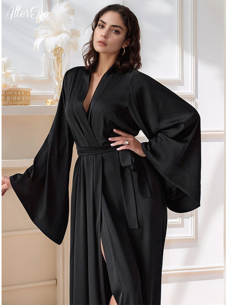 Floor Length Bridal Kimono Bei - Robe Silk Women 评论和价格