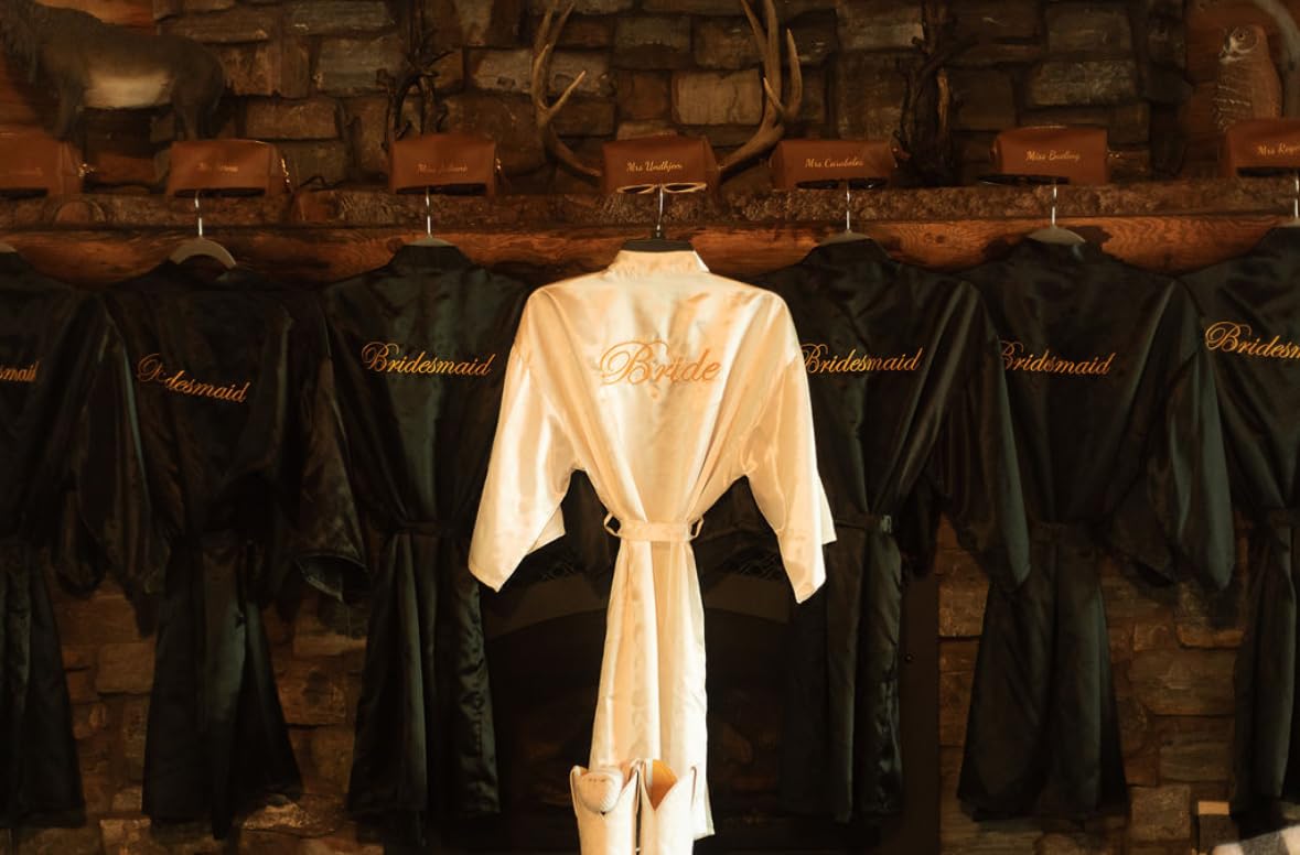 7 Pcs Bride Bridesmaid Robe Se - Robe Silk Women 评论和价格